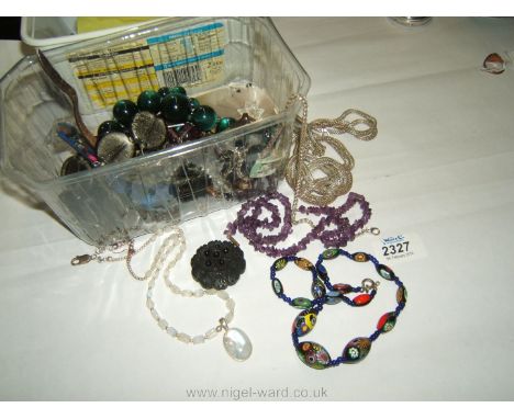 Miscellaneous Costume Jewellery, Beads, Necklaces and Wristwatches, Moroccan vintage Beads, Cuff links, etc.