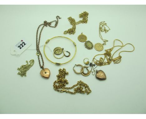 St.Christopher Pendants, vintage heart shape locket pendants, modern Lucas Jack bangle, chains, XIX Century locket brooch (da