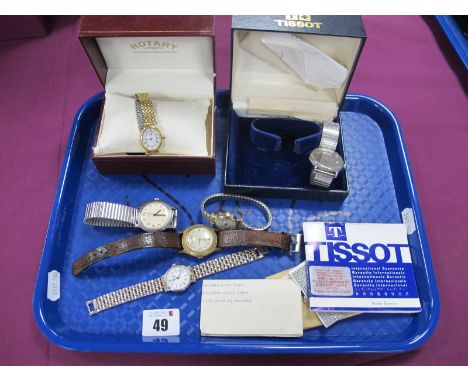 Accurist Vintage Gent;s Wristwatch, together with assorted ladies and gent;s wristwatches, including Rotary, Tissot etc :- On