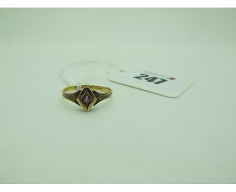A Victorian Single Stone Ring, (finger size R). 