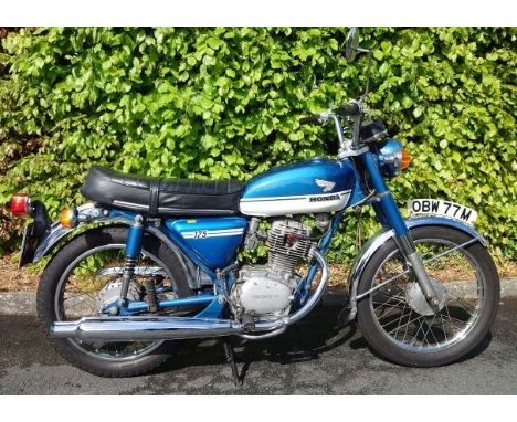 1973 Honda CB125S Registration number OBW 77M Frame number CB125S 1039794 Engine number CB125E 1048985 18,261 recorded miles 