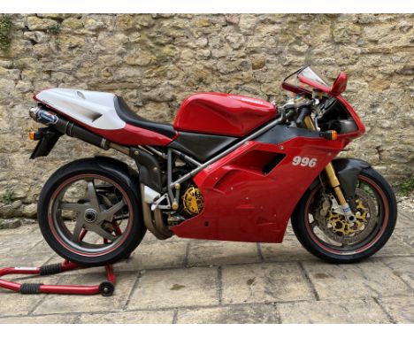 2001 Ducati 996 SPSRegistration number Y468 NFCFrame number ZDMH100AAYB003523Engine number ZDM996W401268018,533 recorded mile