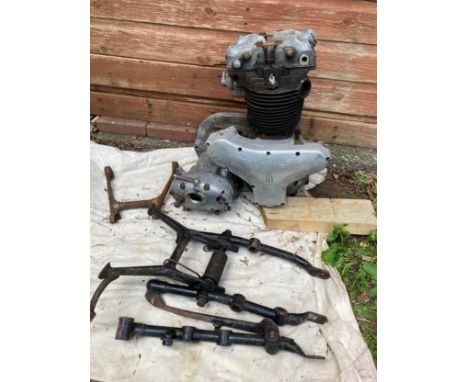 BSA engine, gearbox, frame parts Being sold without reserve