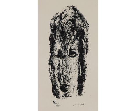 Henri Michaux1899 Namur - 1984 Paris - Ohne Titel - Lithografie/Papier. 15/50. 20 x 8,5 cm, 50,6 x 32,6 cm. Sign. r. u.: H MI