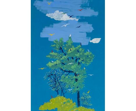 Grethe Jürgens1899 Holzhausen - 1981 Hannover - Frühling - Gouache/Karton. 52,7 x 35,5 cm. Sign. r. u.: JÜRGENS. Unter Glas g