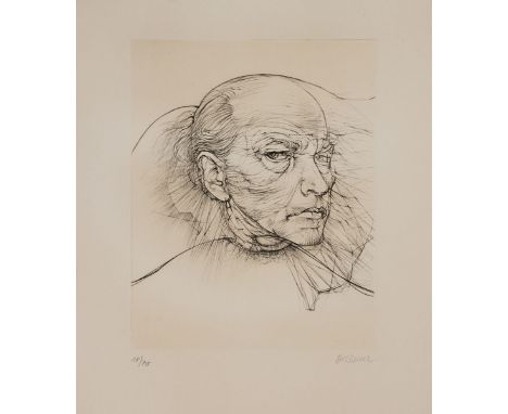 Hans Bellmer1902 Kattowitz - 1975 Paris - Selbstbildnis mit blindem Auge - Radierung/Papier. 18/70. 28 x 22 cm, 66 x 50 cm. S
