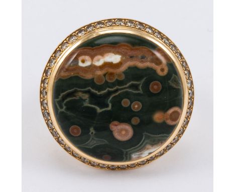 TAMARA COMOLLI - Large OCEAN JASPER RingFa. Tamara Comolli, Gmund, Deutschland. Modell: Large OCEAN JASPER Ring. 750/- Roségo