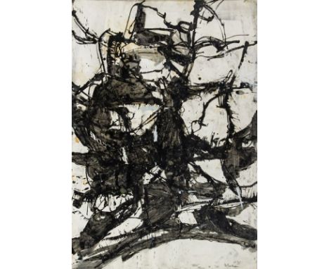 Günter Tollmann1926 Gelsenkirchen - 1990 Hannover - Graue Serie IV - Mischtechnik/Papier. 99 x 69 cm (Passepartoutausschnitt)