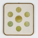 7 Jade-Medaillons, China, 19. Jahrhundert