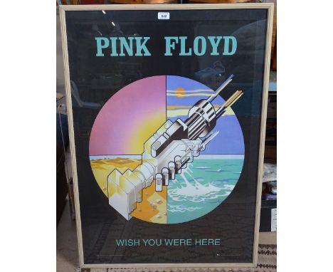 A Pink Floyd advertising poster print, framed 