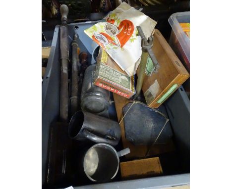 A souvenir of Egypt panel, decorative tins etc 