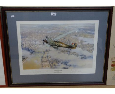 Robert Taylor, limited edition print, Defence of The Realm, signed by the artist and the pilot Peter Townsend 