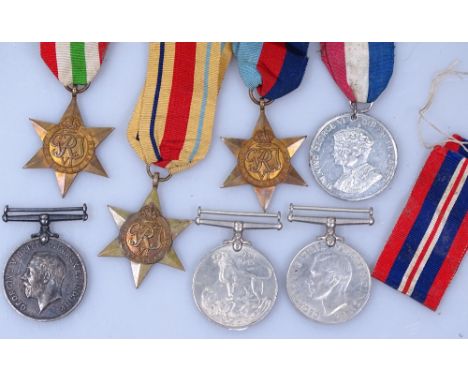 Second World War medals, and a First War medal 