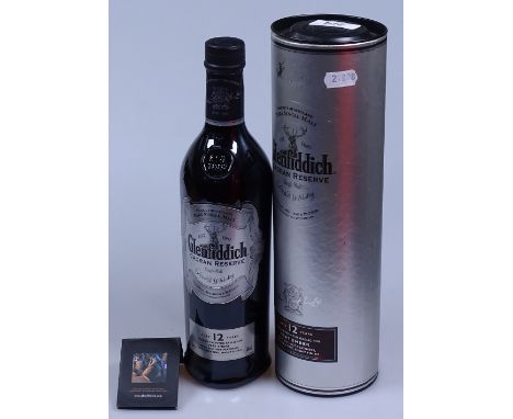 A bottle of Glenfiddich Caoran Reserve Single Malt Scotch Whisky, aged 12 years 