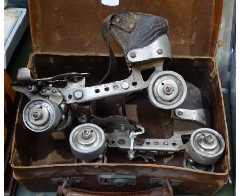 A pair of Brampton Vintage British roller skates 