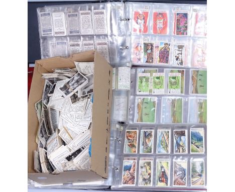 3 albums of Vintage cigarette cards, and a box full 