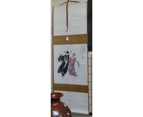 An Oriental scroll print 