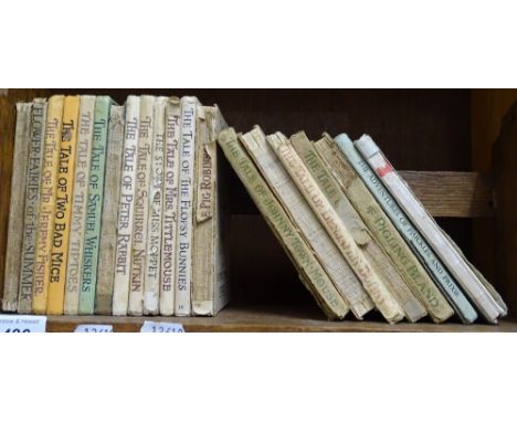 Book trough with Beatrix Potter books 