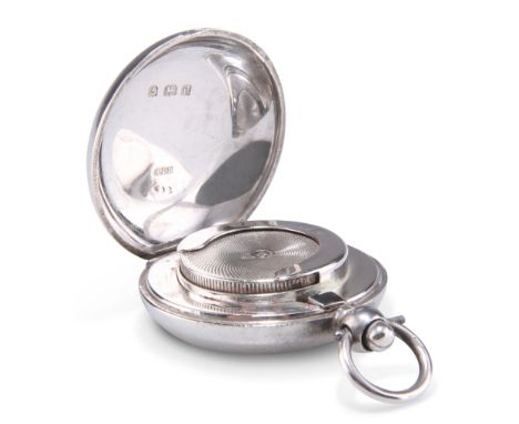 AN EDWARDIAN SILVER SOVEREIGN CASE,&nbsp;by&nbsp;Aaron Lufkin Dennison, Birmingham 1902, of plain characteristic form. 3.3cm 