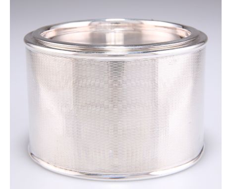 A GEORGE V SILVER NOVELTY TEA CADDY,&nbsp;by Asprey &amp; Co Ltd,&nbsp;Birmingham 1926, in the form of a paint tin, engine-tu