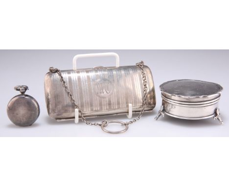 A GROUP OF SILVER, comprising sovereign case, William Hair Haseler,&nbsp;Birmingham 1903; ring box, by&nbsp;Adie Brothers Ltd