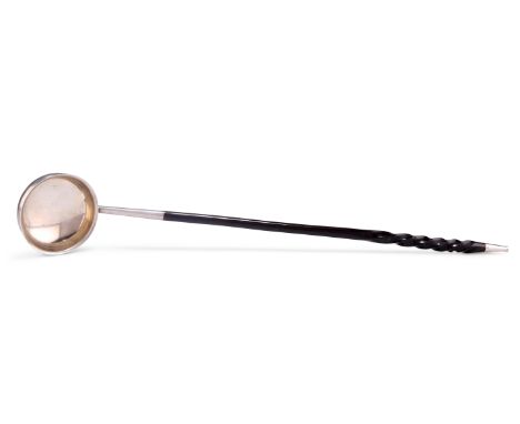 A SCOTTISH PROVINCIAL SILVER AND BALEEN TODDY LADLE, by William Ritchie, Perth, c.1796, struck with maker's mark, engraved 'R