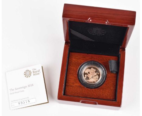 Queen Elizabeth II, Gold Proof Sovereign, 2018. Queen Elizabeth II, Gold Proof Sovereign, 2018, Royal Mint, Obverse portrait 