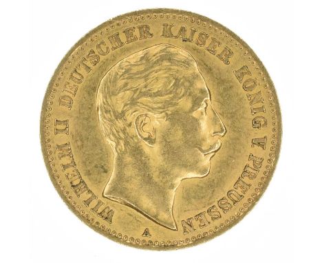 German States, Prussia, Wilhelm II (1888-1918), 10 (Ten) Mark, 1893, gold coin. German States, Prussia, Wilhelm II (1888-1918