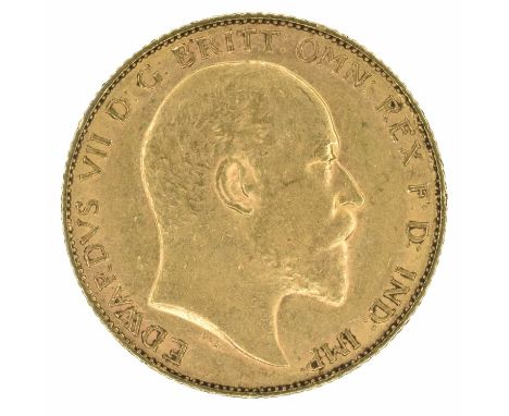 King Edward VII, Half-Sovereign, 1903. King Edward VII, Half-Sovereign, 1903, Bare head r. R. St. George and dragon, London M