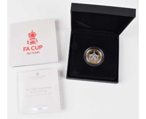 The 150th Anniversary of the FA Cup 2022 UK £2 Silver Proof Coin. The 150th Anniversary of the FA Cup 2022 UK £2 Silver Proof