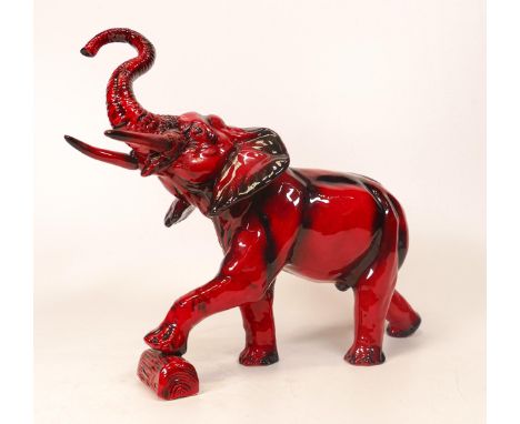 Peggy Davies large Ruby Fusion figure Elephant: Limited edition, height 23cm. 