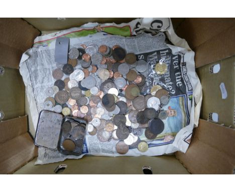 A collection of vintage English &amp; Continental coinage 