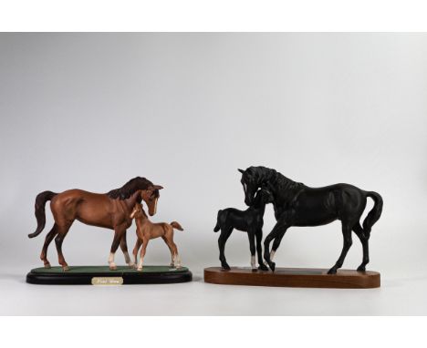 Beswick Black Beauty &amp; Foal together with First Born A182(2) 
