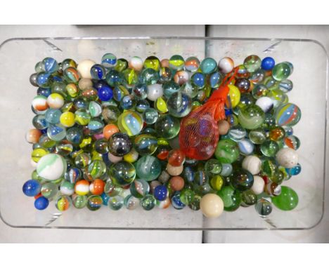 A large Collection of vintage Toy Glass Marbles 