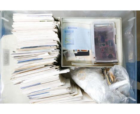 Huge quantity of UK FDC First Day Covers, including some first flight covers, in a very large plastic box.  Also includes som