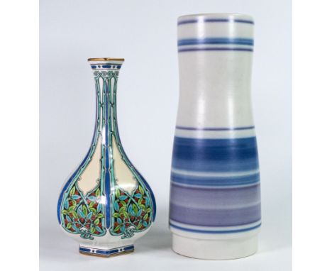 Poole pottery vase together with Whieldon ware Dijon vase. Height of tallest 30cm (2) 