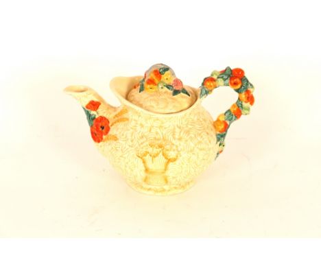 A Clarice Cliff "My Garden" pattern teapot,&nbsp;23cm&nbsp;