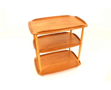 A light Ercol 3 teir tea trolley, 70cm wide.