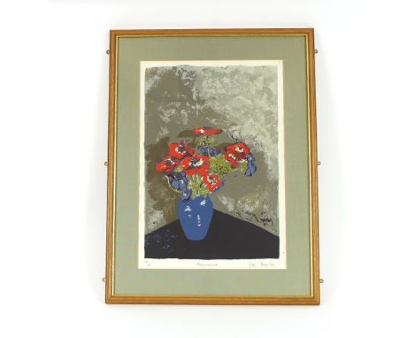 Jan Milson, pencil signed print "Anemones", limited edition 13/17