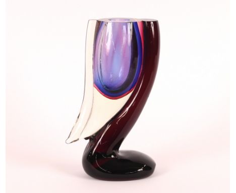 A Murano glass cornucopia vase,&nbsp;27cm high