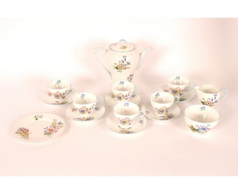 A Shelley, "Wild Flowers" pattern 16 piece coffee set