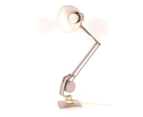 A Horstman silvered angle poise lamp