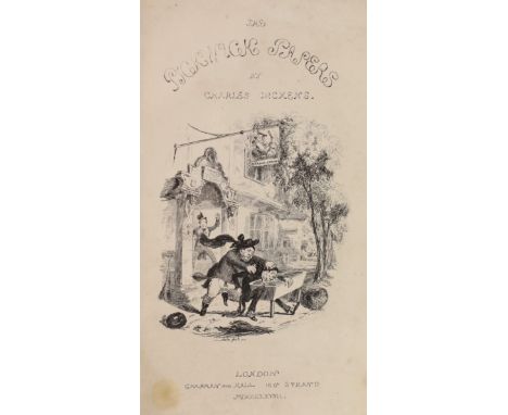 ° ° Dickens, Charles - The Posthumous Papers of the Pickwick Club. ‘’Pickwick Papers’’, 1st edition in book form, with mixed 