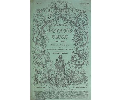 ° ° Dickens, Charles - Master Humphrey’s Clock, 1st edition in book form, 3 vols, 8vo, later quarter calf with marbled boards