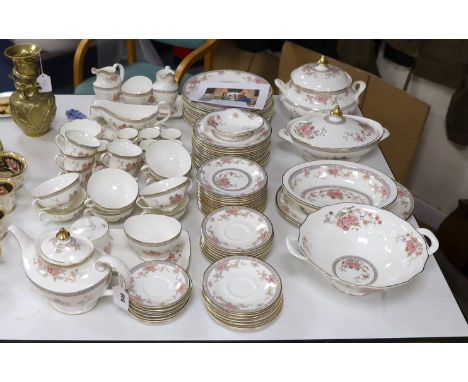 An extensive Royal Doulton Canton pattern dinner service as used by The Queen and Paddington bear in the Jubilee sketch