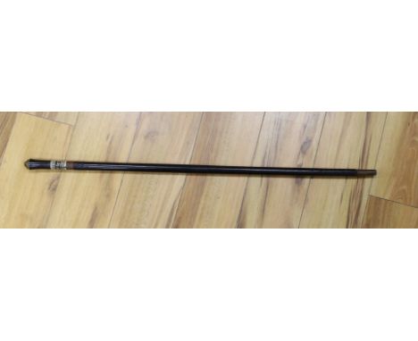 An early 20th century Indian swordstick, bone inlay