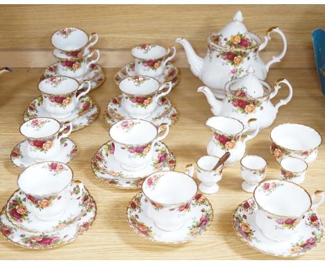 A Royal Albert Old Country Roses ten cups tea service