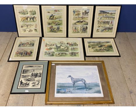 Quantity of pictures and prints of Greyhound &amp; Coursing, interest, including, The Coursing Meet at Altcar near Liverpool;