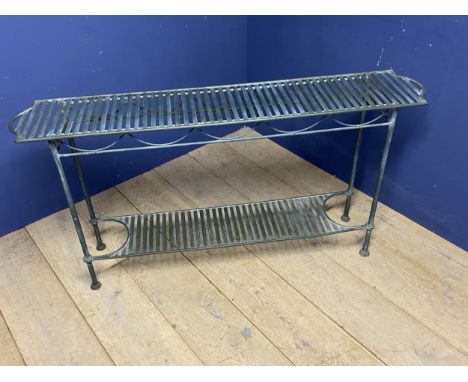 Decorative modern two tier metal console table 152x31x76 cm 