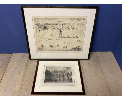 Two framed and glazed prints  'Vue de la Maison de l'amiraute a Amsterdam Chez E Maaskamp'  (LOTS 600 - 630 Provenance:  the 